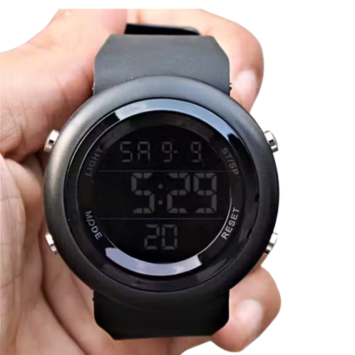 Stylish Black Digital Sports Watch for Men